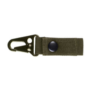 Correa/llavero con mosquetón táctico 7cm verde para cinturón y sistema MOLLE