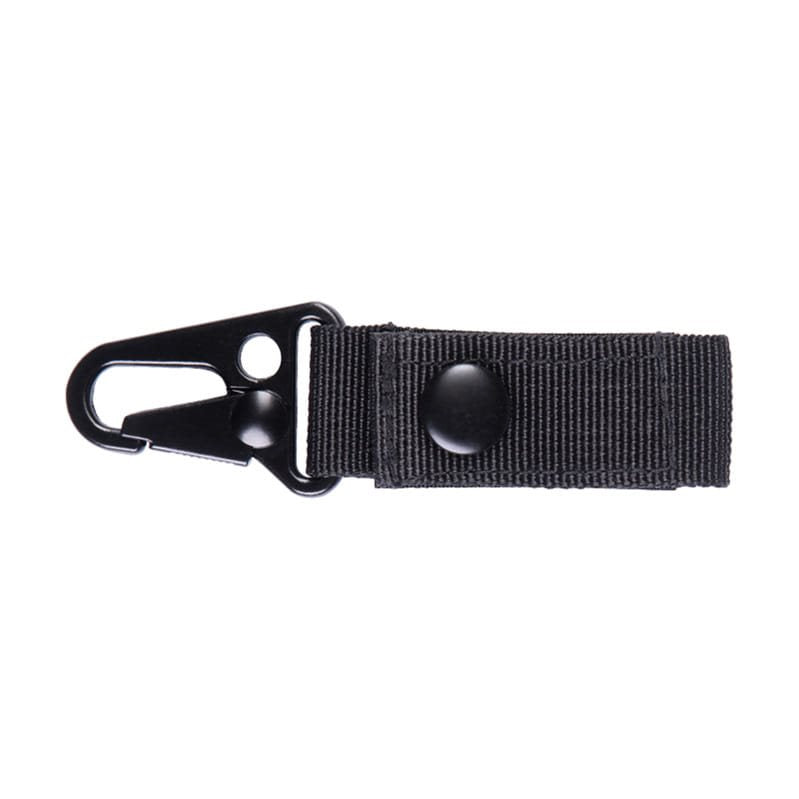 Correa/llavero con mosquetón táctico 7cm verde para cinturón y sistema MOLLE