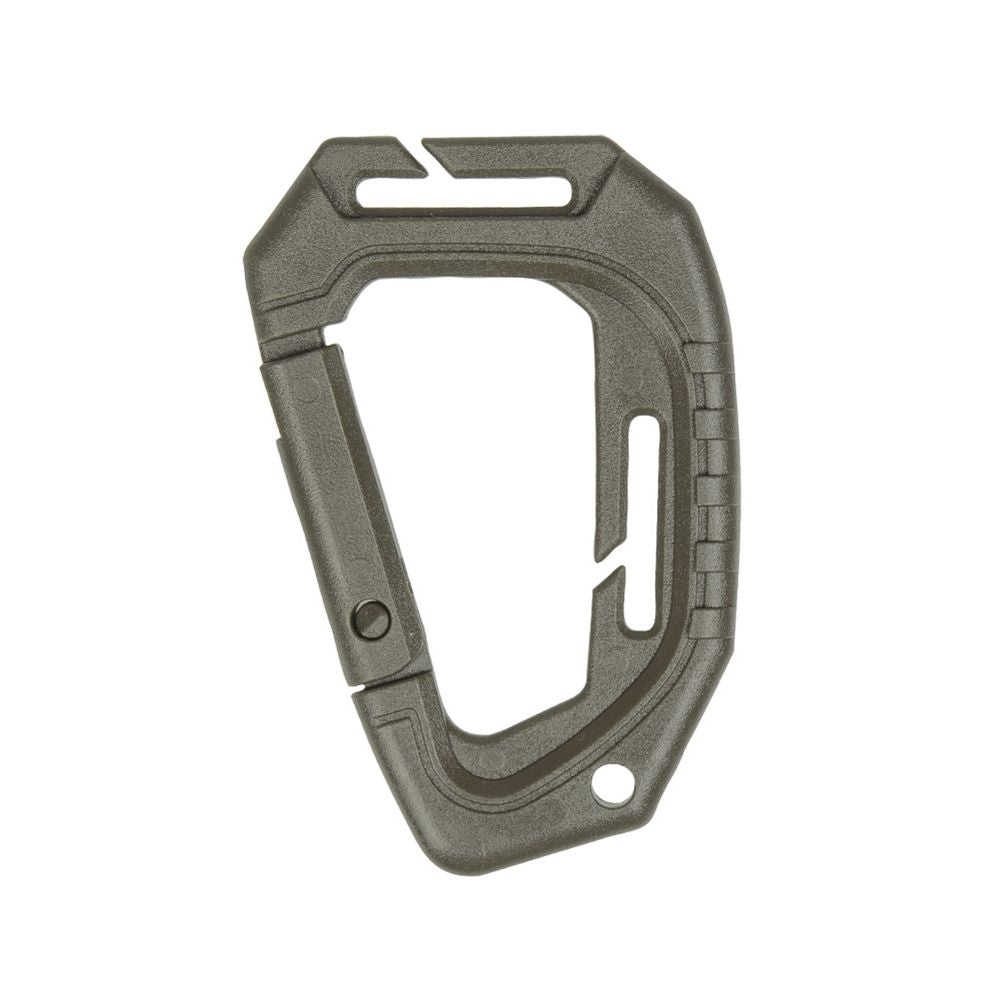 Mosquetones MOLLE tácticos verdes, 2 unidades, 9,3 cm, polioximetileno