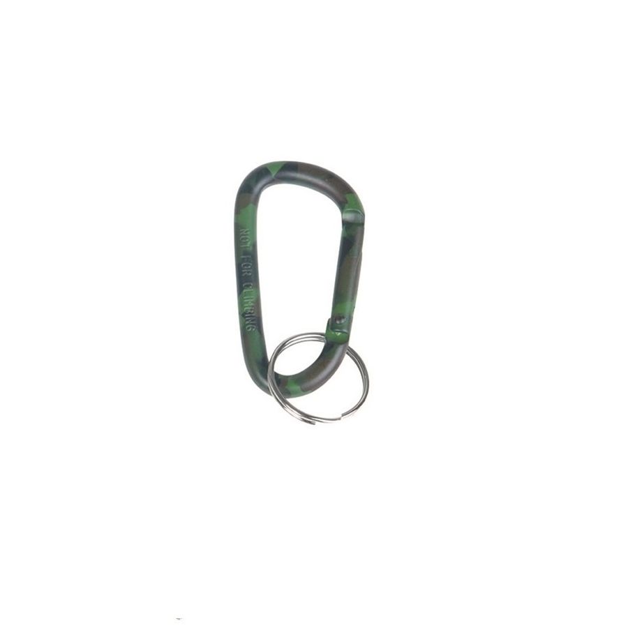 Mosquetón con anilla ALU 60 mm camuflado de aluminio, no apto para escalada.