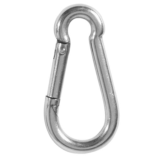 Mosquetón acero inoxidable 60 mm sin seguro para colgar equipamiento
