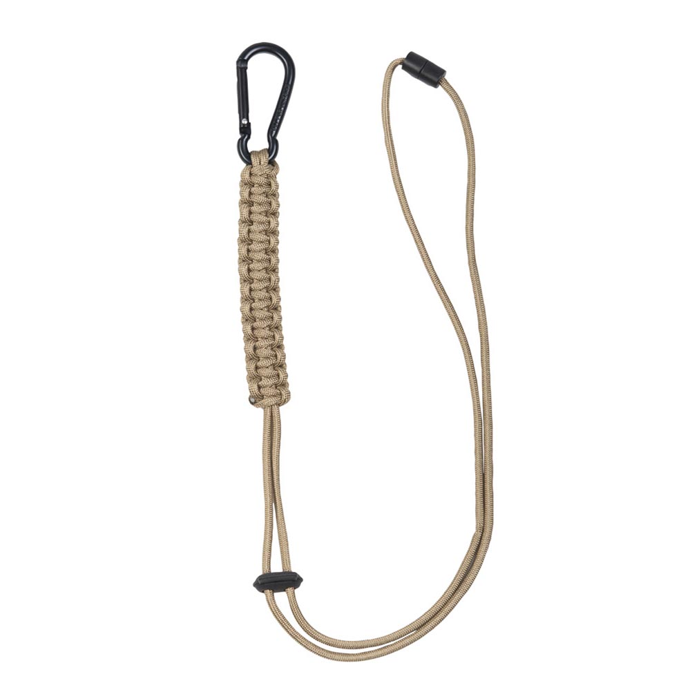 Cuerda Paracord verde con mosquetón, 57 cm