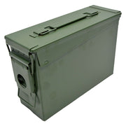 Caja de munición AMMO US M19A1 CAL.30 verde, sin rotulación, 25,5 x 8,5 x 17,5 cm