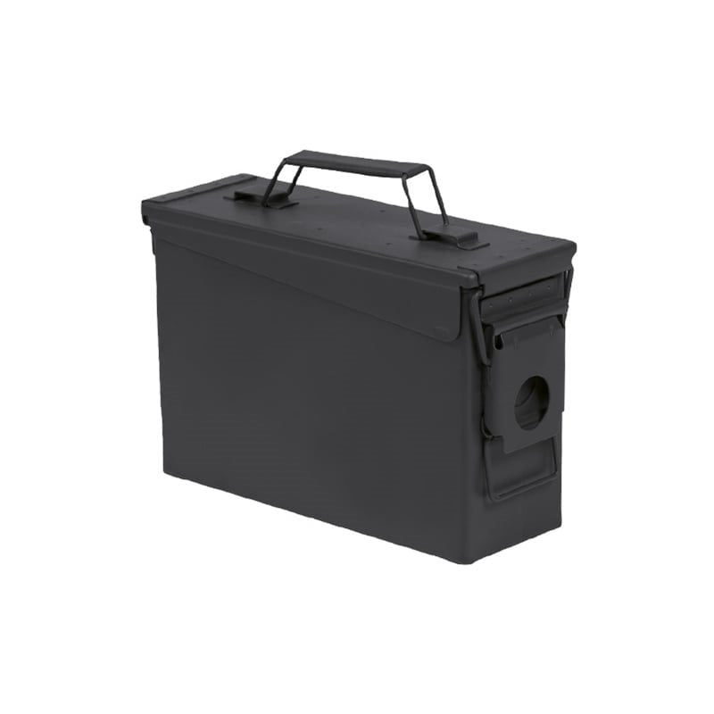 Caja de munición AMMO US M19A1 CAL.30 negra, 25,5 x 8,5 x 17,5 cm