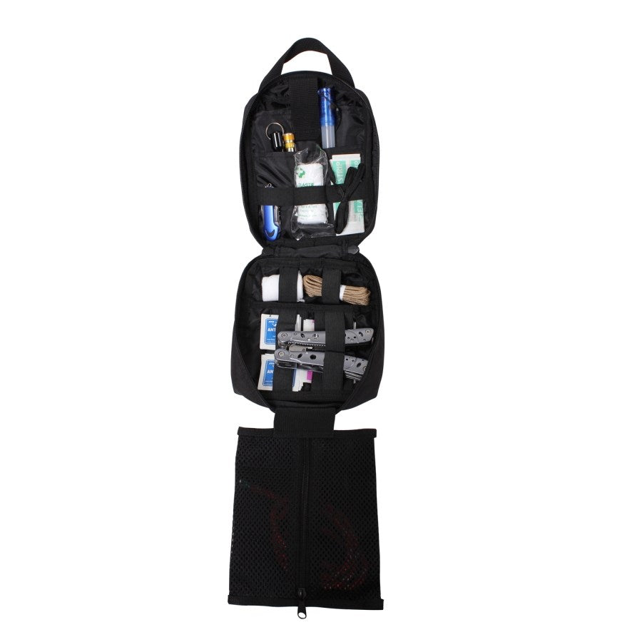 Funda táctica Breakaway negra plegada con sistema MOLLE, poliéster 600 Denier
