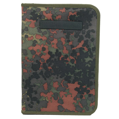 Carpeta verde para documentos A4 con cremallera y anillas