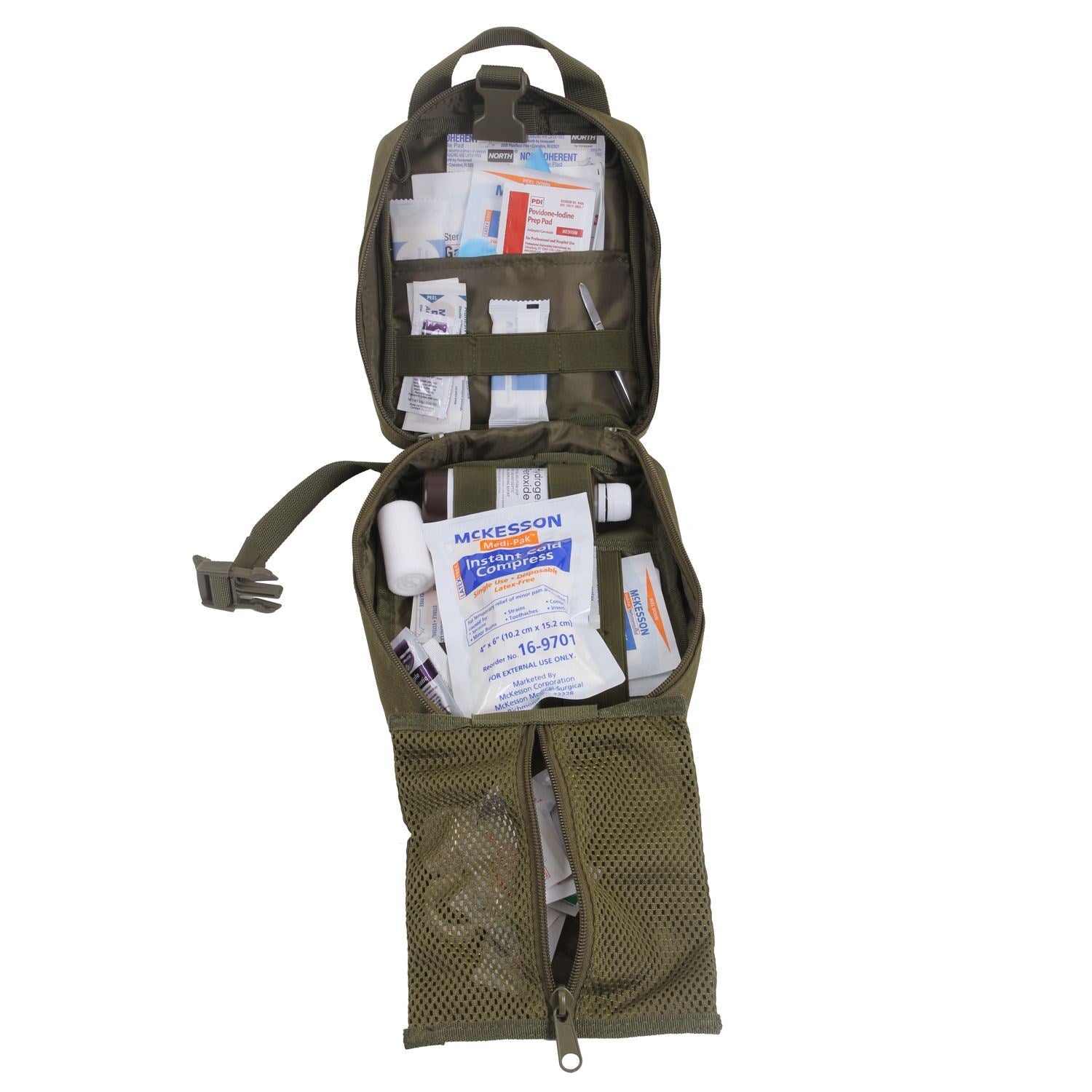 Funda táctica Breakaway negra plegada con sistema MOLLE, poliéster 600 Denier