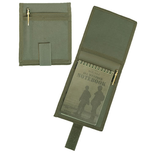 Funda verde BW para libreta A6 y lápiz, 100% poliéster