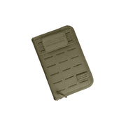 Carpeta HEXTAC MOLLE pequeña verde para documentos, poliester resistente con cierre velcro, anillas y bolsillos