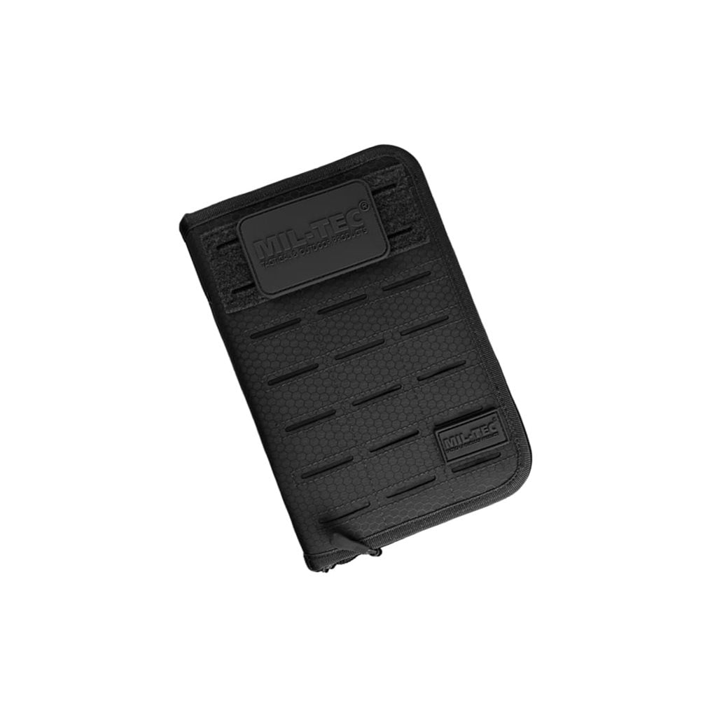 Carpeta HEXTAC MOLLE pequeña verde para documentos con velcro, anillas y clip