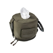 Funda MOLLE verde para pañuelos o papel higiénico con mosquetón y forro interior de poliuretano