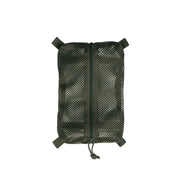 Bolsa organizadora de malla para mochila mediana verde MIL-TEC con dos tiras VELCRO en la parte trasera