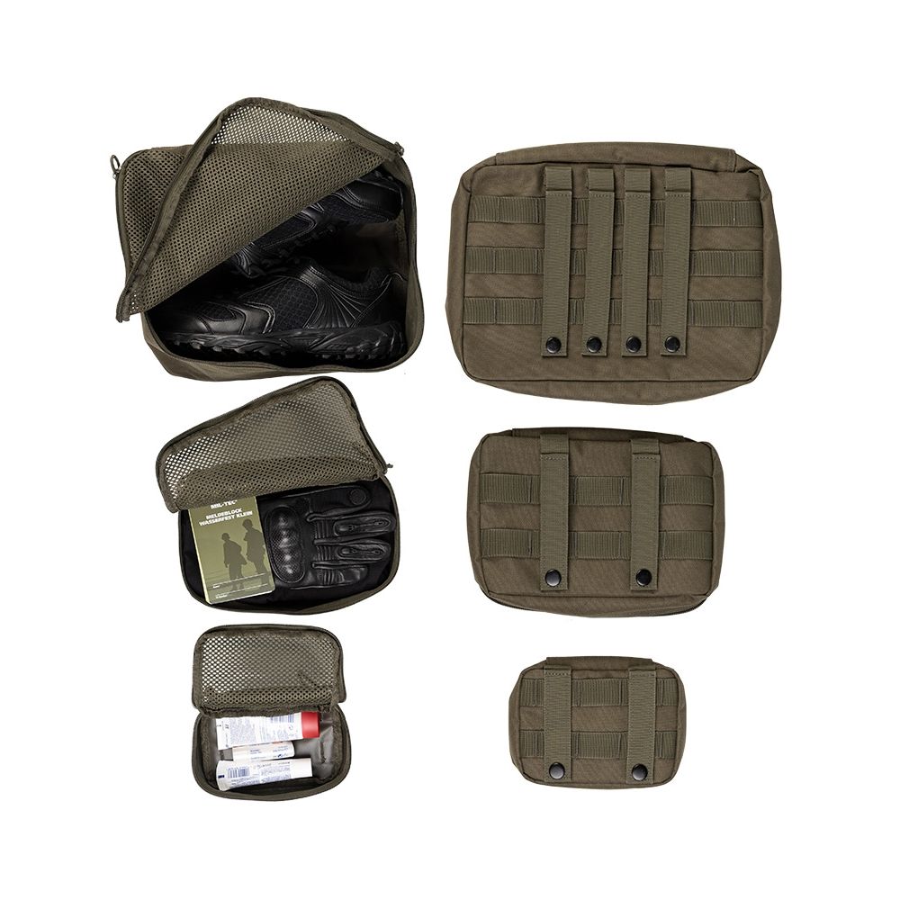 Set de 3 fundas MESH verdes en tres tamaños con malla