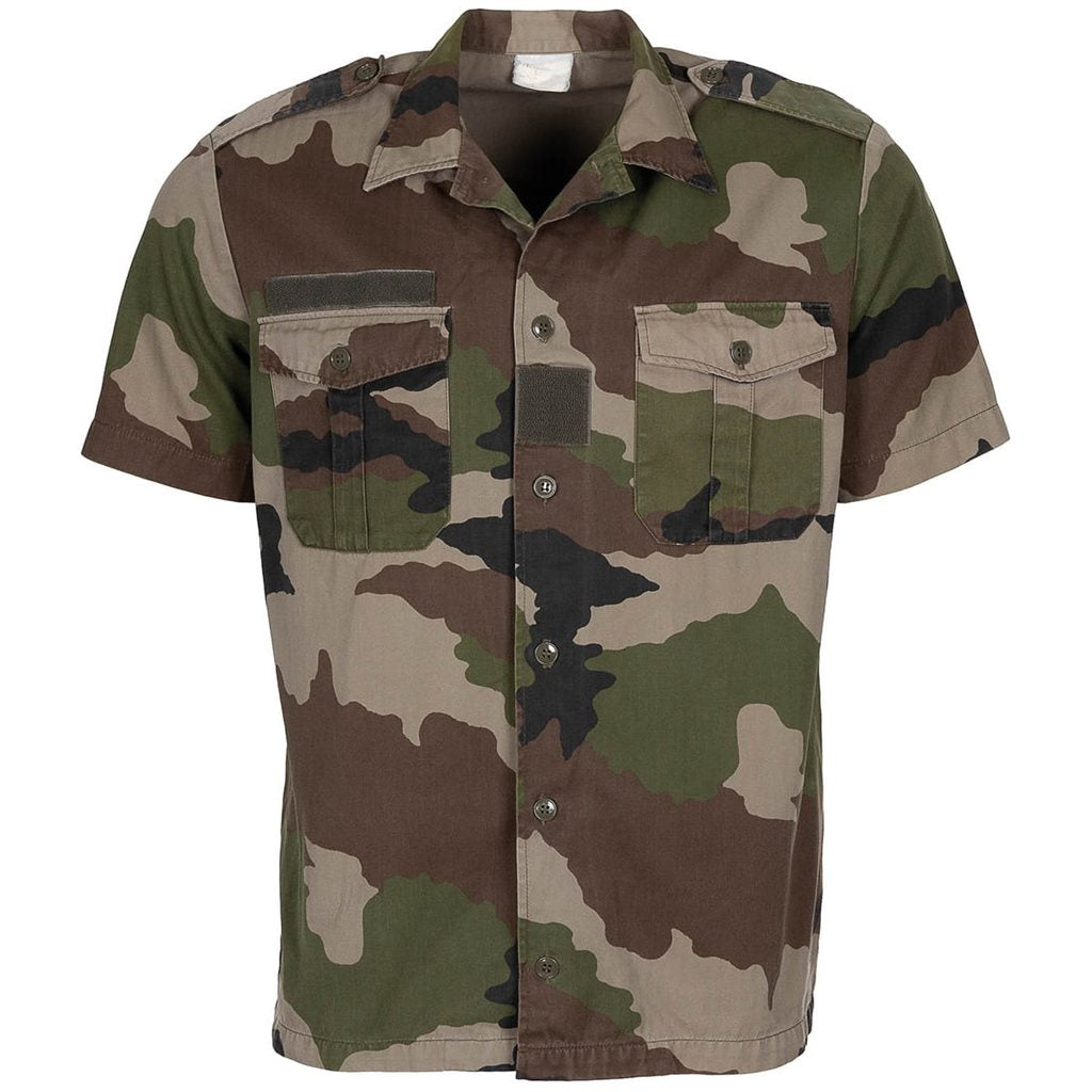 Camisa de campo francesa CCE TARN manga corta usada
