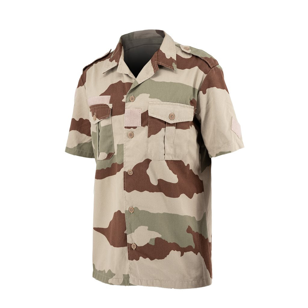 Camisa de campaña francesa manga corta CCE DESERT - original