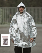 Poncho de supervivencia reflectante plateado SURVIVAL en imagen del producto