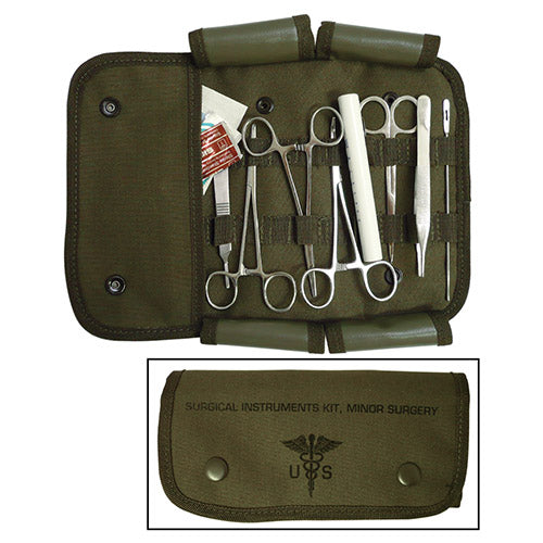 Set quirúrgico US 12 piezas - instrumentos médicos aprox. 20 x 9 cm