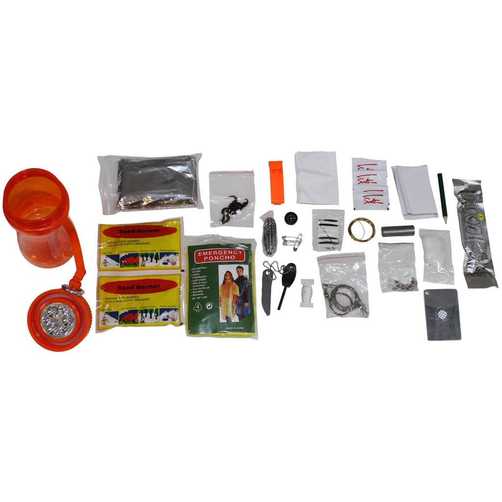 Set de supervivencia grande en botella KPZ resistente e impermeable
