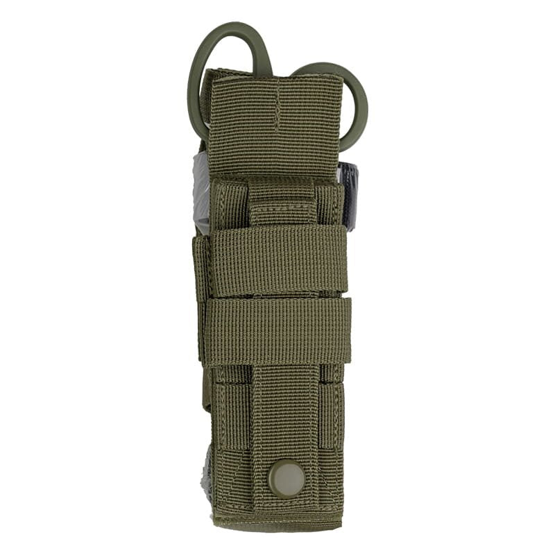 Set verde con Torniquete Rhino Rescue, funda compatible MOLLE/PALS y tijeras médicas