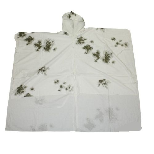 Poncho de camuflaje BW para nieve usado, 100% algodón