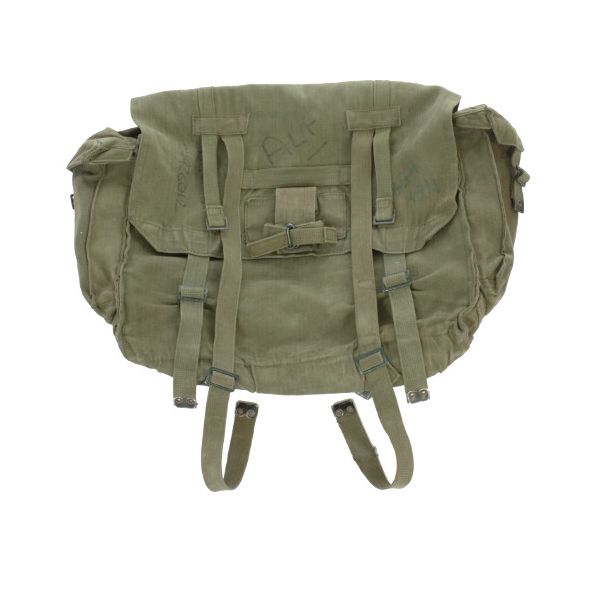 Mochila británica M58 verde original usada de lona