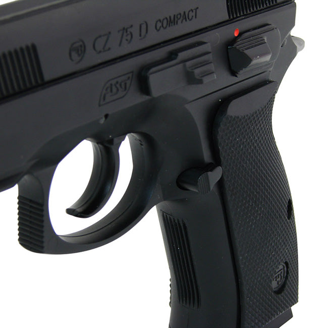 Pistola CO2 ASG CZ-75 D Compact réplica fiel con logos de Ceska zbrojovka BB 4,5 mm