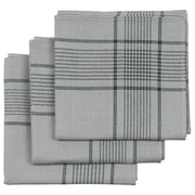 Pañuelo BW 50x50 cm gris verdoso, pack de 3, 100% algodón