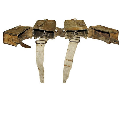 Funda doble de cuero para cargadores del ejército suizo (2 piezas)