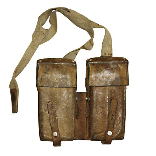 Funda doble de cuero para cargadores del ejército suizo (2 piezas)