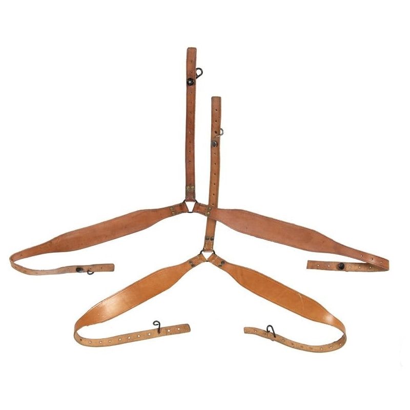 Tirantes franceses de cuero TREKY originales usados - 91352500