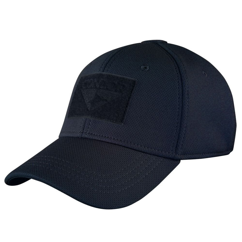 Gorra táctica FLEX de poliéster con velcro en paneles y visera