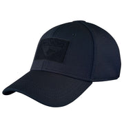 Gorra táctica FLEX de poliéster con velcro en paneles y visera