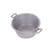 Caldero francés de aluminio sin usar con dos asas, borde 290 mm, base 210 mm, altura 130 mm