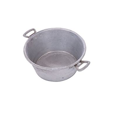 Caldero francés de aluminio sin usar con dos asas, borde 290 mm, base 210 mm, altura 130 mm