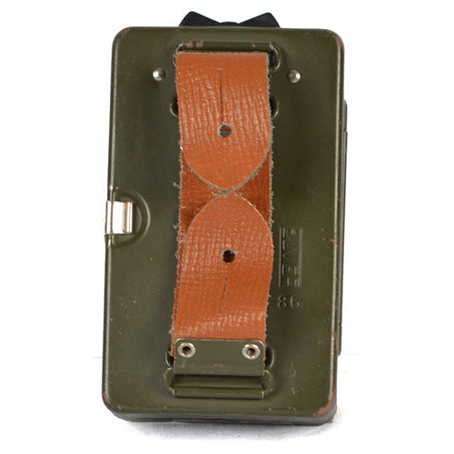 Linterna de bolsillo suiza tricolor usada, original del ejército suizo