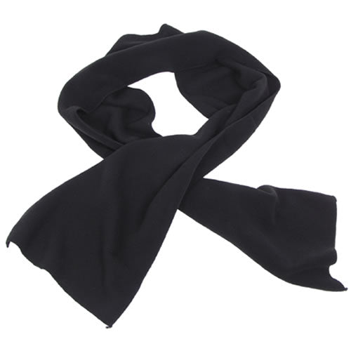 Bufanda forro polar negra 160x25 cm, 100% poliéster, vista del producto