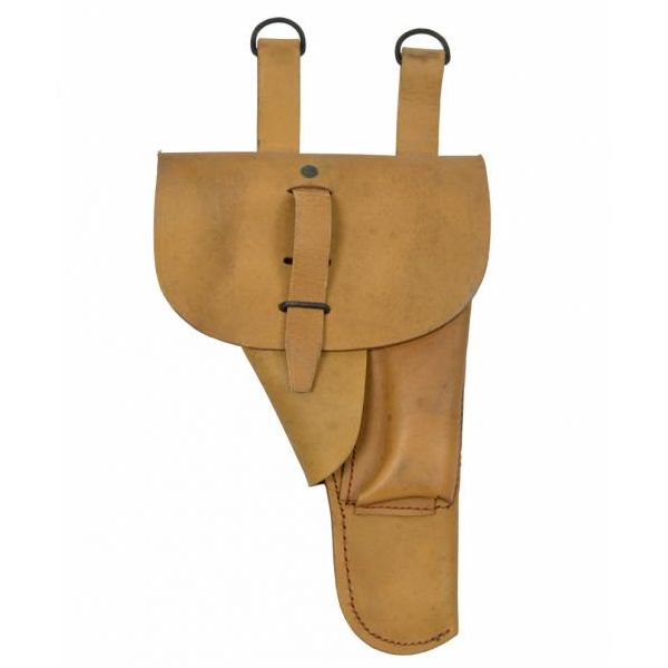 Funda de cuero francesa para pistola 9mm