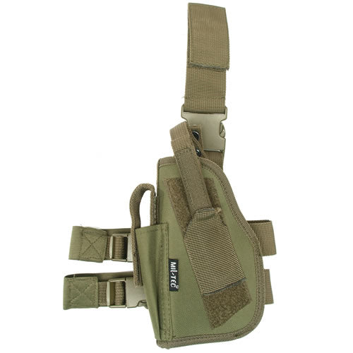 Funda muslera táctica para pistola, lado izquierdo, color verde - 16141001