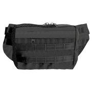 Riñonera para pistola HIP negra con soporte interior universal y dos gomas para cargadores