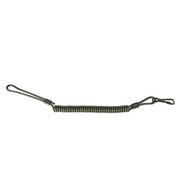 Cable trenzado de seguridad verde con mosquetón para pistola