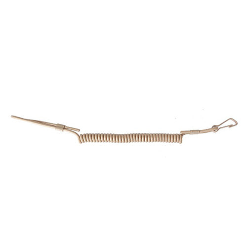 Cable trenzado de seguridad verde con mosquetón para pistola