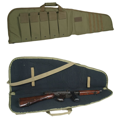 Bolsa para rifle MODULAR negra con correa de 120 cm y cinco bolsillos exteriores