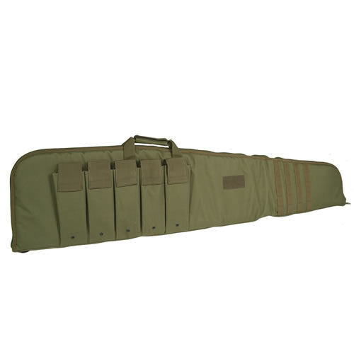 Funda para rifle MODULAR verde con correa de 130 cm y múltiples bolsillos