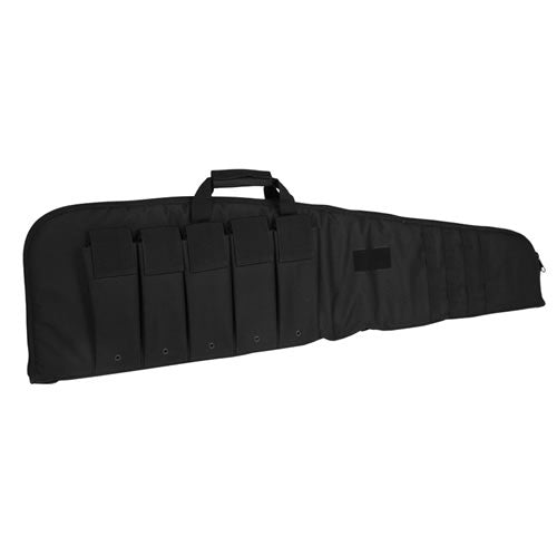 Bolsa para rifle MODULAR negra con correa de 120 cm y cinco bolsillos exteriores
