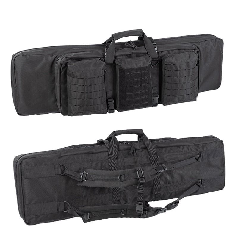 Funda verde LASER MODULAR para dos fusiles con tirantes para la espalda