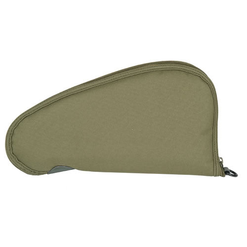 Funda pistolera pequeña verde acolchada para pistola, cremallera y anilla en D, 30 x 18 cm, 100% poliéster