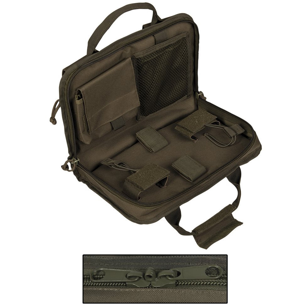 Bolsa táctica pequeña para pistola verde, poliéster con acolchado EVA