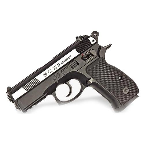 Pistola ASG CZ-75 D Compact Dual Tone CO2 - réplica BB 4,5 mm con logos Česká zbrojovka