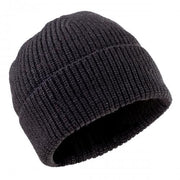 Gorro de invierno tejido CLASSIC MERINO en lana negra