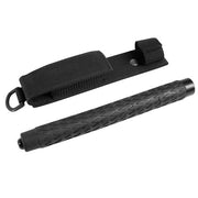 Porra telescópica negra 56 cm con empuñadura de goma antideslizante y funda de nylon